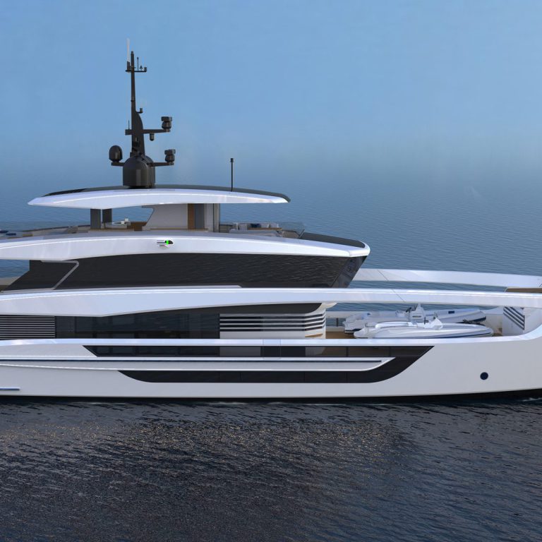 Amer Steel 41 m Explorer presented at the Monaco Yacht Show